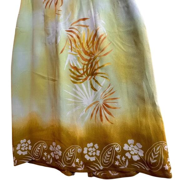 Donna Morgan Green Palms Sheath Dress Sheer Jeweled Silk Sleeveless Mob Wife 8 - Picture 3 of 16